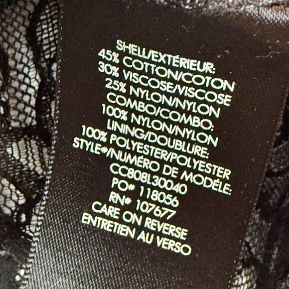 Alice + Olivia Black Blouse Top Lace Sheer Goth Witchy Romantic XS - Picture 8 of 11